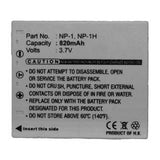 Batteries N Accessories BNA-WB-L16547 Digital Camera Battery - Li-ion, 3.7V, 820mAh, Ultra High Capacity - Replacement for Minolta MBH-NP-1 Battery