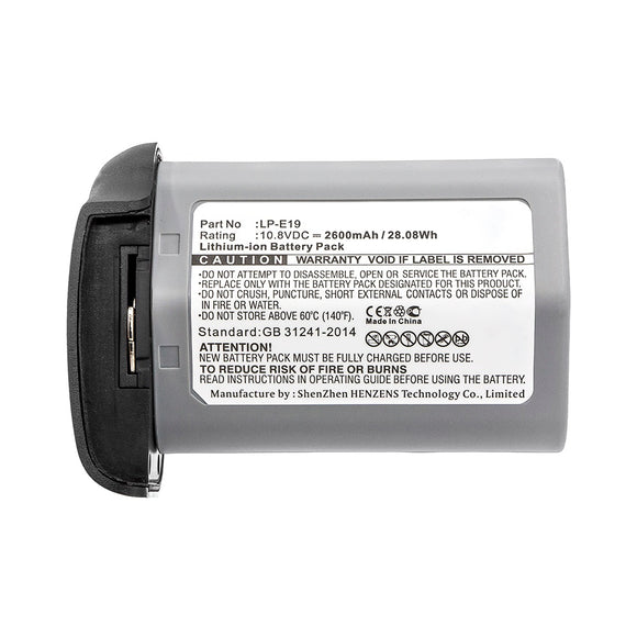 Batteries N Accessories BNA-WB-L12408 Digital Camera Battery - Li-ion, 10.8V, 2600mAh, Ultra High Capacity - Replacement for Canon LP-E19 Battery