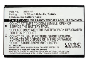 Batteries N Accessories BNA-WB-L3495 Cell Phone Battery - Li-Ion, 3.7V, 1500 mAh, Ultra High Capacity Battery - Replacement for NTT Docomo BST-41 Battery