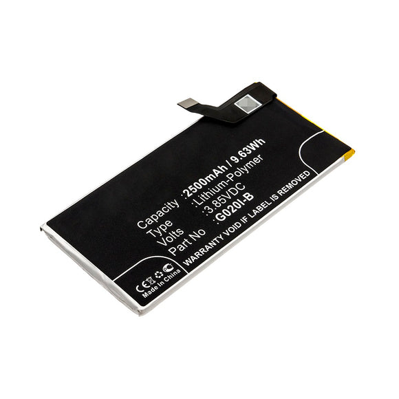 Batteries N Accessories BNA-WB-P11572 Cell Phone Battery - Li-Pol, 3.85V, 2500mAh, Ultra High Capacity - Replacement for Google G020I-B Battery