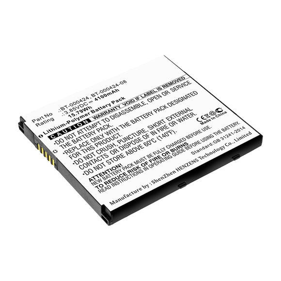 Batteries N Accessories BNA-WB-P13944 Barcode Scanner Battery - Li-Pol, 3.85V, 4100mAh, Ultra High Capacity - Replacement for Zebra BT-0000424A Battery