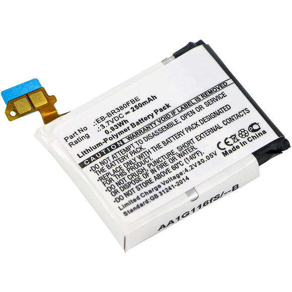 Batteries N Accessories BNA-WB-P1720 Smartwatch Battery - Li-Pol, 3.7, 250mAh, Ultra High Capacity Battery - Replacement for Samsung B1230J1EA, EB-BR380FBE, PGF582224H Battery