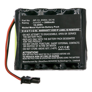 Batteries N Accessories BNA-WB-H14976 Equipment Battery - Ni-MH, 9.6V, 2000mAh, Ultra High Capacity - Replacement for Martel 85804 Battery