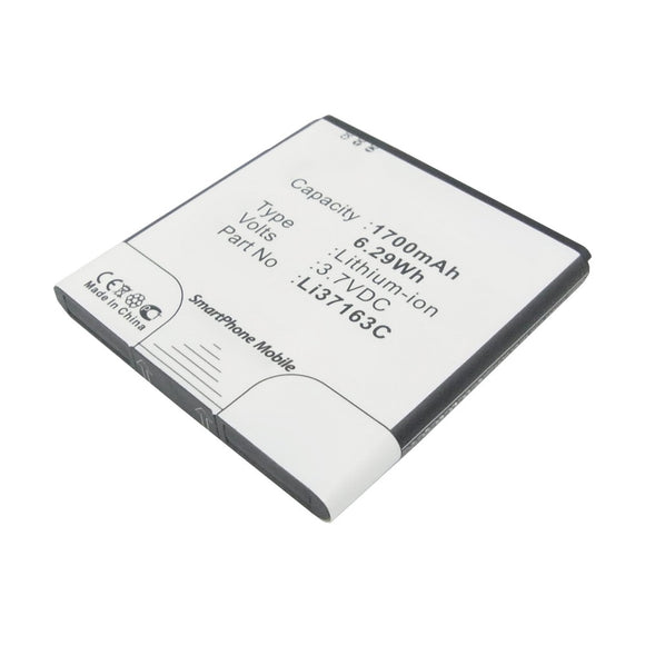 Batteries N Accessories BNA-WB-L11858 Cell Phone Battery - Li-ion, 3.7V, 1700mAh, Ultra High Capacity - Replacement for Hisense Li37163C Battery