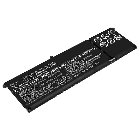 Batteries N Accessories BNA-WB-P17445 Laptop Battery - Li-Pol, 15V, 3500mAh, Ultra High Capacity - Replacement for Dell 927N5 Battery