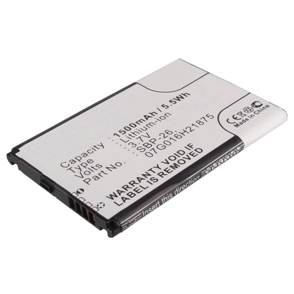 Batteries N Accessories BNA-WB-L9856 Cell Phone Battery - Li-ion, 3.7V, 1500mAh, Ultra High Capacity - Replacement for Asus SBP-26 Battery