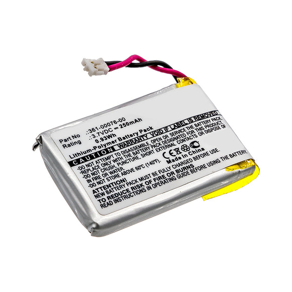 Batteries N Accessories BNA-WB-P11504 Smartwatch Battery - Li-Pol, 3.7V, 250mAh, Ultra High Capacity - Replacement for Garmin 361-00076-00 Battery