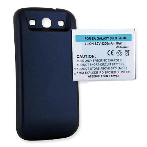 Batteries N Accessories BNA-WB-BLI-1258-4.2B Cell Phone Battery - Li-Ion, 3.7V, 4200 mAh, Ultra High Capacity Battery - Replacement for Samsung Galaxy S3 Battery