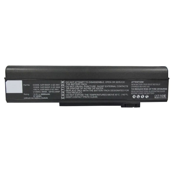 Batteries N Accessories BNA-WB-L11619 Laptop Battery - Li-ion, 14.8V, 6600mAh, Ultra High Capacity - Replacement for Gateway 103329 Battery