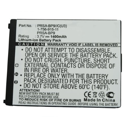 Batteries N Accessories BNA-WB-L8182 E Book E Reader Battery - Li-ion, 3.7V, 1400mAh, Ultra High Capacity Battery - Replacement for Sony 1-756-915-11, PRSA-BP9, PRSA-BP9//C(U3) Battery