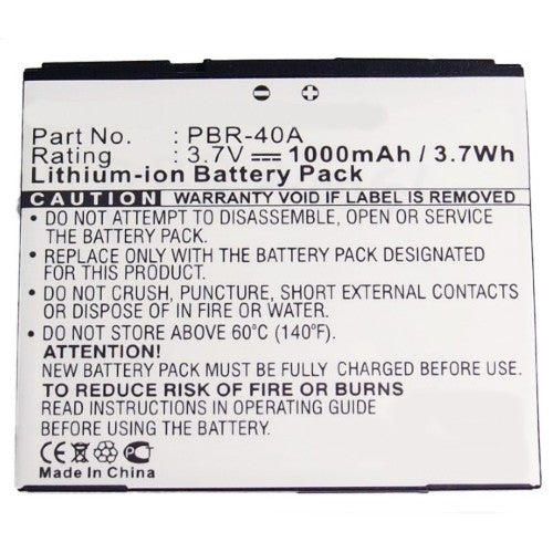 Batteries N Accessories BNA-WB-L3935 Cell Phone Battery - Li-ion, 3.7, 1000mAh, Ultra High Capacity Battery - Replacement for Pantech 5HTB0102B0A, PBR-40A Battery