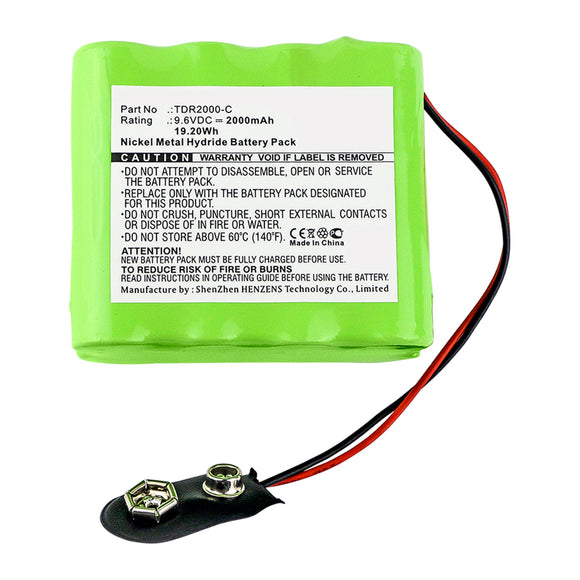 Batteries N Accessories BNA-WB-H16735 Time Clock Battery - Ni-MH, 9.6V, 2000mAh, Ultra High Capacity - Replacement for Megger TDR2000-C Battery