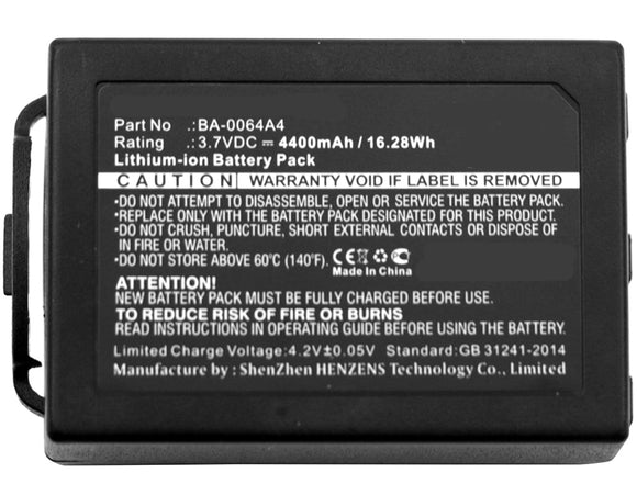 Batteries N Accessories BNA-WB-L8037 Barcode Scanner Battery - Li-ion, 3.7V, 4400mAh, Ultra High Capacity Battery - Replacement for CipherLAB BA-0064A4, BCP60ACC00002, BCP60ACC00106 Battery