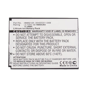 Batteries N Accessories BNA-WB-L15634 Cell Phone Battery - Li-ion, 3.7V, 1400mAh, Ultra High Capacity - Replacement for HTC 35H00201-02M Battery