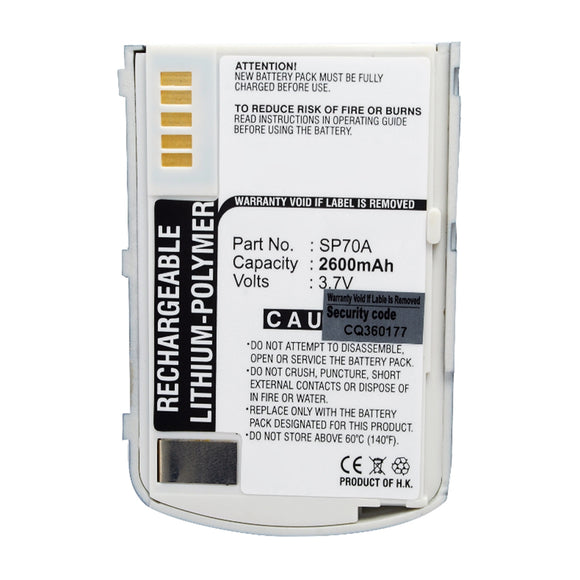 Batteries N Accessories BNA-WB-P16355 Cell Phone Battery - Li-Pol, 3.7V, 2400mAh, Ultra High Capacity - Replacement for iDO SP70A Battery