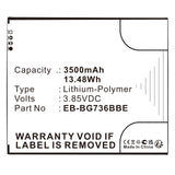 Batteries N Accessories BNA-WB-L17900 Cell Phone Battery - Li-Pol, 3.85V, 3500mAh, Ultra High Capacity - Replacement for Samsung EB-BG736BBE Battery