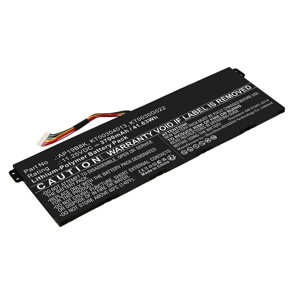 Batteries N Accessories BNA-WB-P17657 Laptop Battery - Li-Pol, 11.25V, 3700mAh, Ultra High Capacity - Replacement for Acer AP19B8K Battery