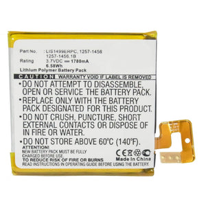 Batteries N Accessories BNA-WB-P3659 Cell Phone Battery - Li-Pol, 3.7V, 1780 mAh, Ultra High Capacity Battery - Replacement for Sony Ericsson 1257-1456 Battery