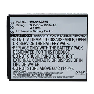 Batteries N Accessories BNA-WB-L13218 Cell Phone Battery - Li-ion, 3.7V, 1300mAh, Ultra High Capacity - Replacement for Simvalley PX-3524 Battery