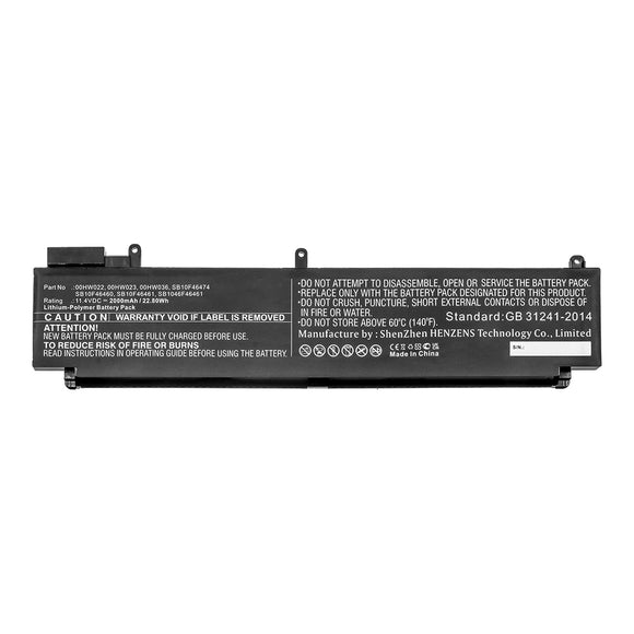 Batteries N Accessories BNA-WB-P16624 Laptop Battery - Li-Pol, 11.4V, 2000mAh, Ultra High Capacity - Replacement for Lenovo 00HW022 Battery