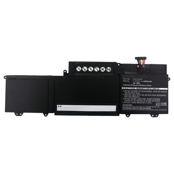 Batteries N Accessories BNA-WB-P10516 Laptop Battery - Li-Pol, 7.4V, 6500mAh, Ultra High Capacity - Replacement for Asus C23-UX32 Battery