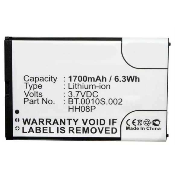 Batteries N Accessories BNA-WB-L9817 Cell Phone Battery - Li-ion, 3.7V, 1700mAh, Ultra High Capacity - Replacement for Acer HH08P Battery