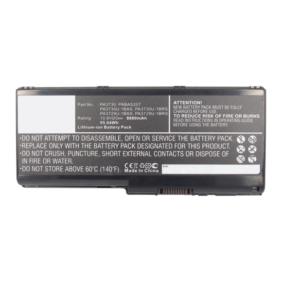 Batteries N Accessories BNA-WB-L13557 Laptop Battery - Li-ion, 10.8V, 8800mAh, Ultra High Capacity - Replacement for Toshiba PA3729U-1BAS Battery