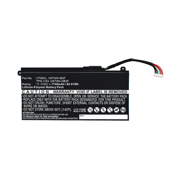 Batteries N Accessories BNA-WB-P11726 Laptop Battery - Li-Pol, 11.1V, 7740mAh, Ultra High Capacity - Replacement for HP VT06XL Battery