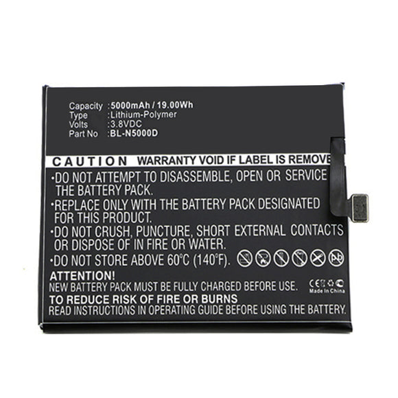 Batteries N Accessories BNA-WB-P11547 Cell Phone Battery - Li-Pol, 3.8V, 5000mAh, Ultra High Capacity - Replacement for GIONEE BL-N5000D Battery