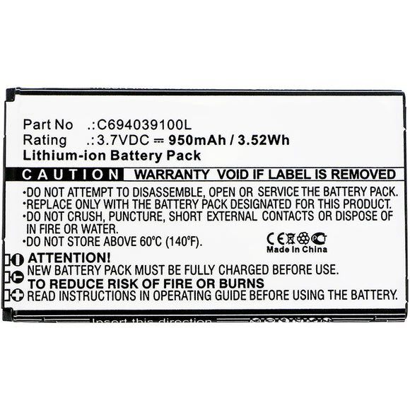 Batteries N Accessories BNA-WB-L8256 Cell Phone Battery - Li-ion, 3.7V, 950mAh, Ultra High Capacity Battery - Replacement for Blu C694039100I, C694039100L Battery