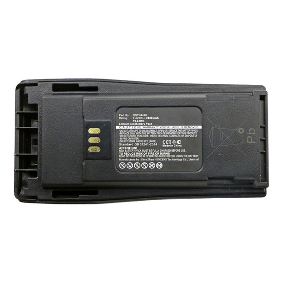 Batteries N Accessories BNA-WB-L14364 2-Way Radio Battery - Li-ion, 7.4V, 2600mAh, Ultra High Capacity - Replacement for Motorola NNTN4496 Battery