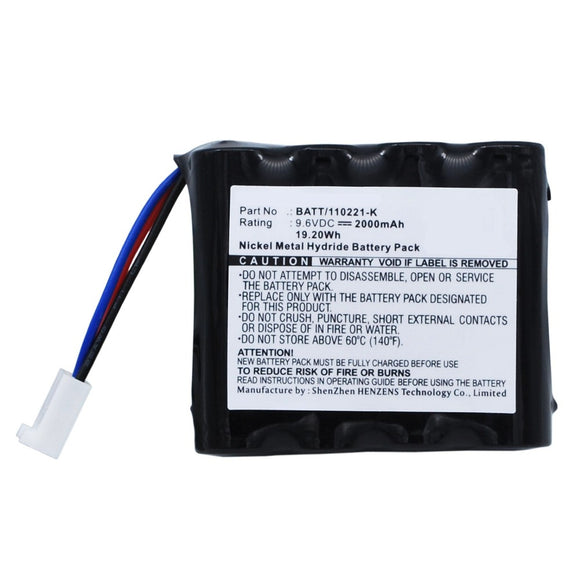 Batteries N Accessories BNA-WB-H9337 Medical Battery - Ni-MH, 9.6V, 2000mAh, Ultra High Capacity - Replacement for BCI BATT/110221-K Battery