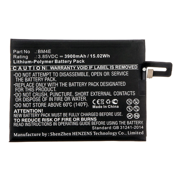 Batteries N Accessories BNA-WB-P14879 Cell Phone Battery - Li-Pol, 3.85V, 3900mAh, Ultra High Capacity - Replacement for Xiaomi BM4E Battery