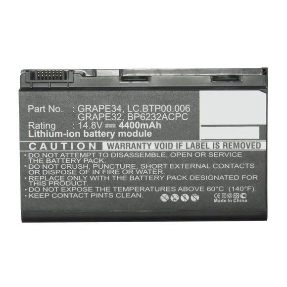 Batteries N Accessories BNA-WB-L15803 Laptop Battery - Li-ion, 14.8V, 4400mAh, Ultra High Capacity - Replacement for Acer TM00742 Battery