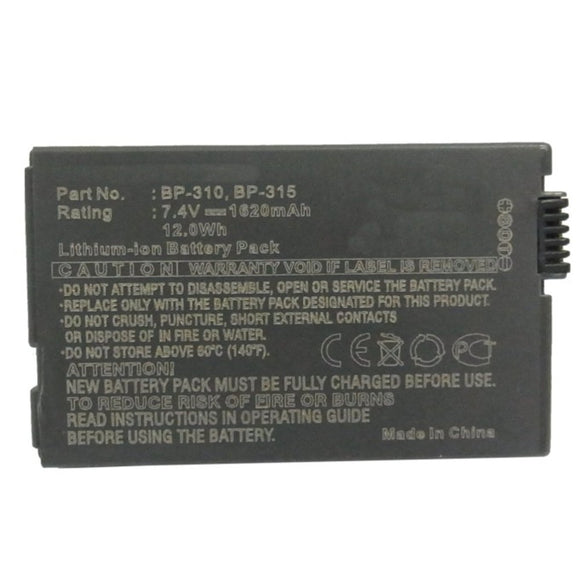 Batteries N Accessories BNA-WB-L8822 Digital Camera Battery - Li-ion, 7.4V, 1620mAh, Ultra High Capacity - Replacement for Canon BP-310 Battery