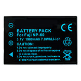 Batteries N Accessories BNA-WB-NP60 Digital Camera Battery - li-ion, 3.7V, 1900 mAh, Ultra High Capacity Battery - Replacement for Fuji NP-60 Battery