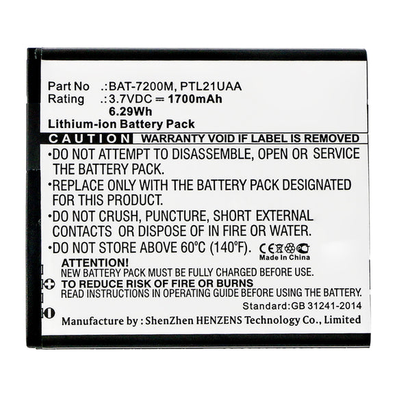 Batteries N Accessories BNA-WB-L14873 Cell Phone Battery - Li-ion, 3.7V, 1700mAh, Ultra High Capacity - Replacement for Sky BAT-7200M Battery