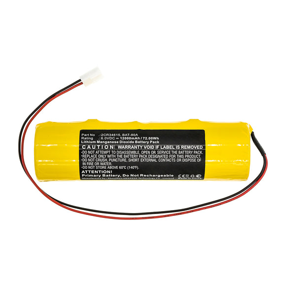 Batteries N Accessories BNA-WB-L12099 Alarm System Battery - Li-MnO2, 6V, 12000mAh, Ultra High Capacity - Replacement for Jablotron BAT-80A Battery