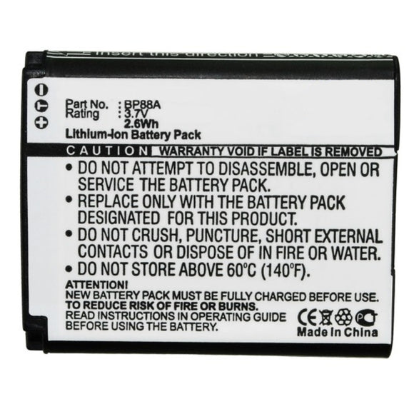 Batteries N Accessories BNA-WB-BP88A Digital Camera Battery - Li-Ion, 3.7V, 950 mAh, Ultra High Capacity Battery - Replacement for Samsung CBP88A Battery