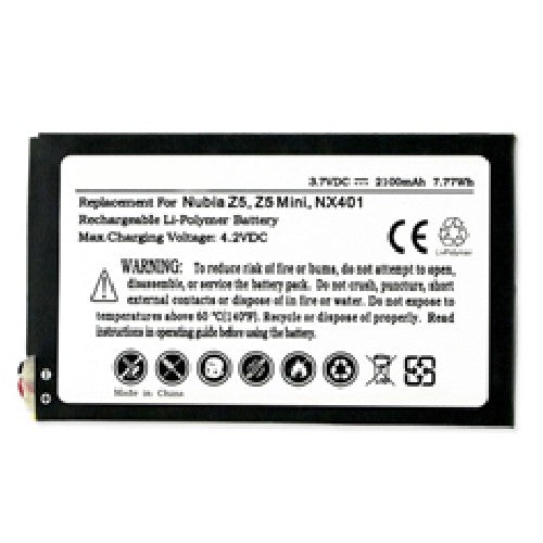 Batteries N Accessories BNA-WB-BLP-1392-2.1 Cell Phone Battery - Li-Pol, 3.7V, 2100 mAh, Ultra High Capacity Battery - Replacement for ZTE Li3822T43P3H844941 Battery