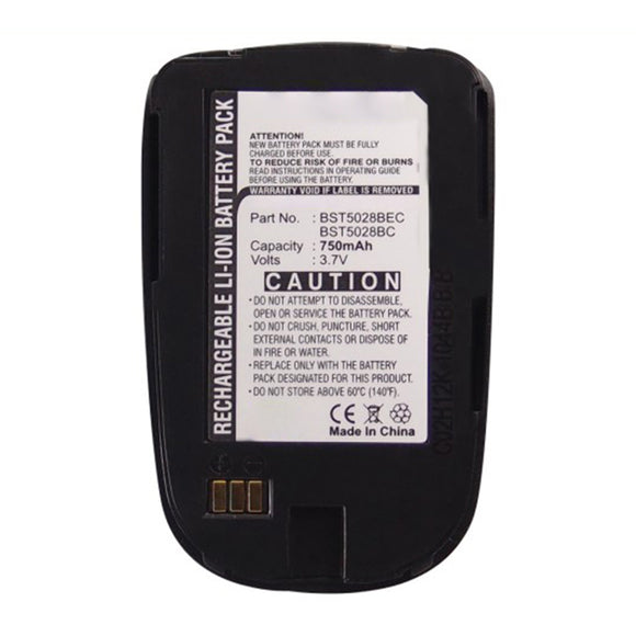 Batteries N Accessories BNA-WB-L16931 Cell Phone Battery - Li-ion, 3.7V, 750mAh, Ultra High Capacity - Replacement for Samsung BST5028BC Battery