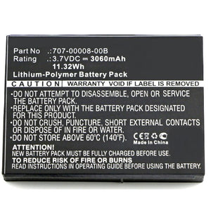 Batteries N Accessories BNA-WB-P8600 Equipment Battery - Li-Pol, 3.7V, 3060mAh, Ultra High Capacity Battery - Replacement for Trimble 707-00008-00A, 707-00008-00B, 85713-00 Battery
