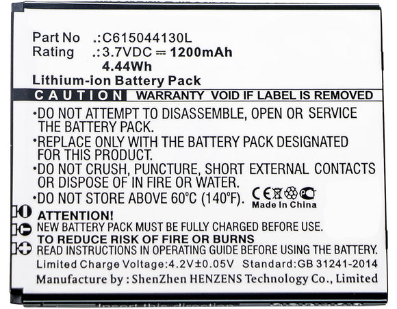 Batteries N Accessories BNA-WB-L8243 Cell Phone Battery - Li-ion, 3.7V, 1200mAh, Ultra High Capacity Battery - Replacement for Blu C615044130L Battery