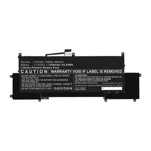 Batteries N Accessories BNA-WB-P15987 Laptop Battery - Li-Pol, 11.4V, 7250mAh, Ultra High Capacity - Replacement for Dell TVKGH Battery