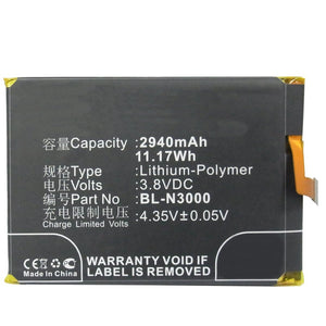 Batteries N Accessories BNA-WB-P3172 Cell Phone Battery - Li-Pol, 3.8V, 2940 mAh, Ultra High Capacity Battery - Replacement for Blu BL-N3000 Battery