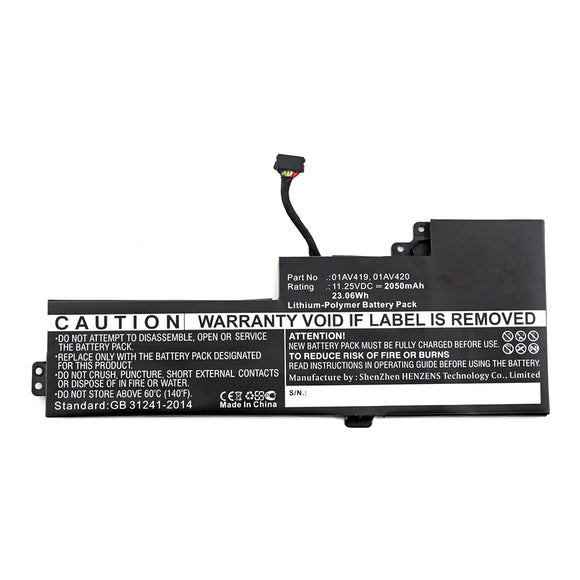 Batteries N Accessories BNA-WB-P12637 Laptop Battery - Li-Pol, 11.25V, 2050mAh, Ultra High Capacity - Replacement for Lenovo SB10K97576 Battery