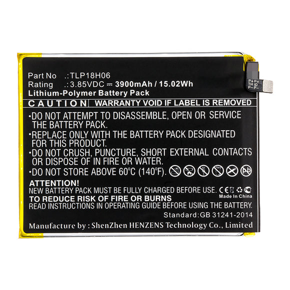 Batteries N Accessories BNA-WB-P14023 Cell Phone Battery - Li-Pol, 3.85V, 3900mAh, Ultra High Capacity - Replacement for Wiko TLP18H06 Battery