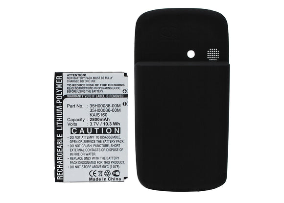 Batteries N Accessories BNA-WB-P3745 Cell Phone Battery - Li-Pol, 3.7, 2800mAh, Ultra High Capacity Battery - Replacement for AT&T 35H00086-00M, KAIS160, KAS160 Battery