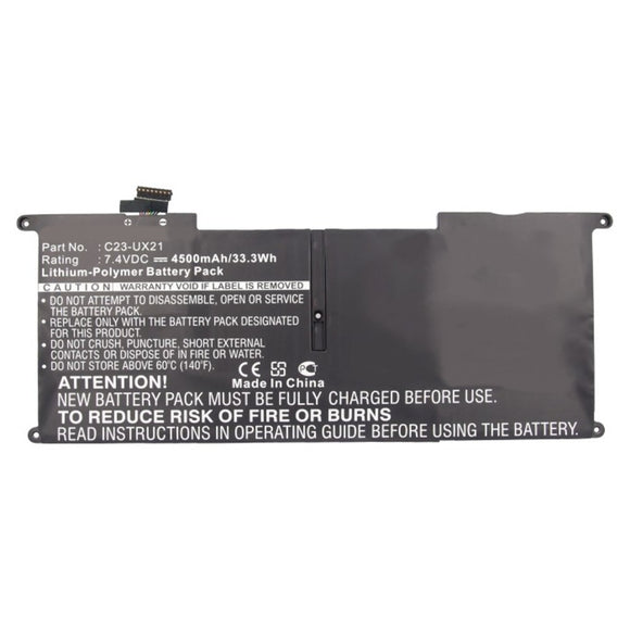 Batteries N Accessories BNA-WB-P10511 Laptop Battery - Li-Pol, 7.4V, 4500mAh, Ultra High Capacity - Replacement for Asus C23-UX21 Battery