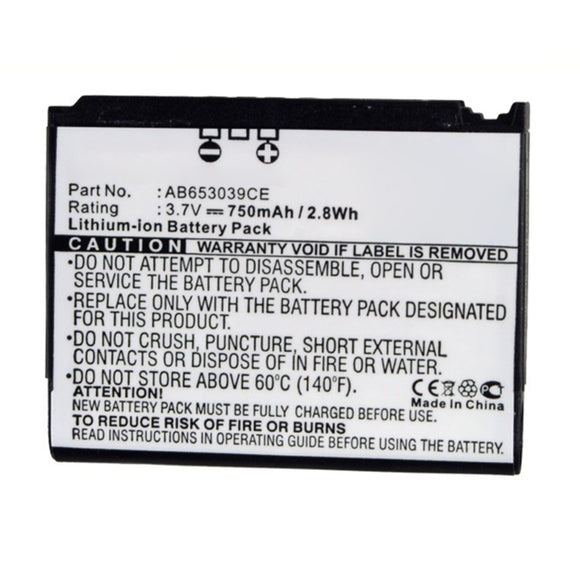 Batteries N Accessories BNA-WB-L16885 Cell Phone Battery - Li-ion, 3.7V, 750mAh, Ultra High Capacity - Replacement for Samsung AB653039CE Battery